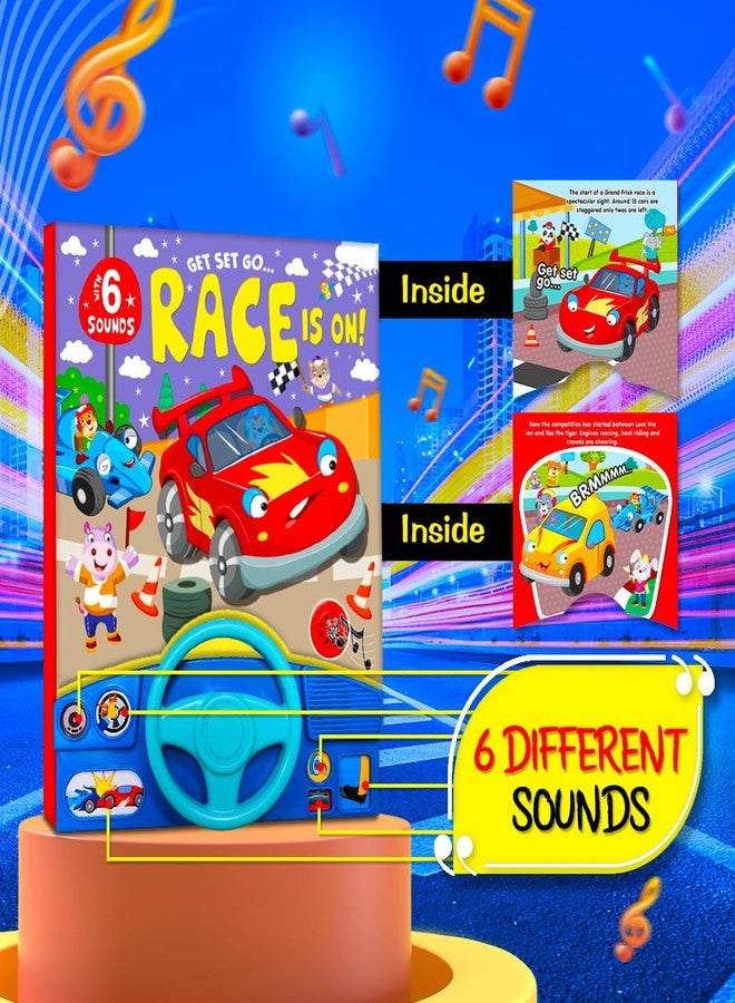 BRIJBASI ABCD & Numbers Musical Sound Book Combo Set | Interactive Alphabet & Counting Sound Board Books for Early Learning - Learn Numbers & Alphabet (Car) - Image 4